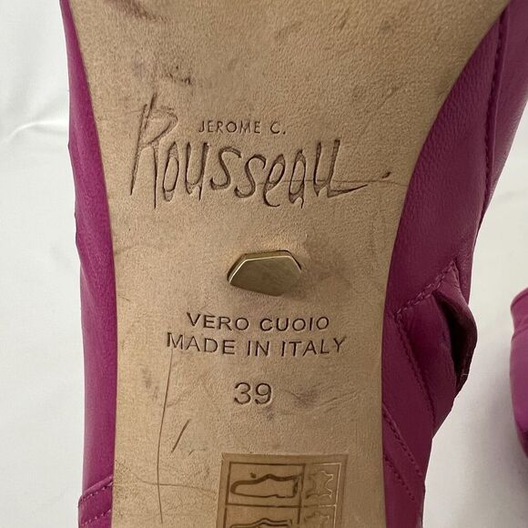 Jerome C Rousseau Womens Size 39 US 9 Pink Open Toe Love & Passion Bootie Rare - Picture 9 of 12